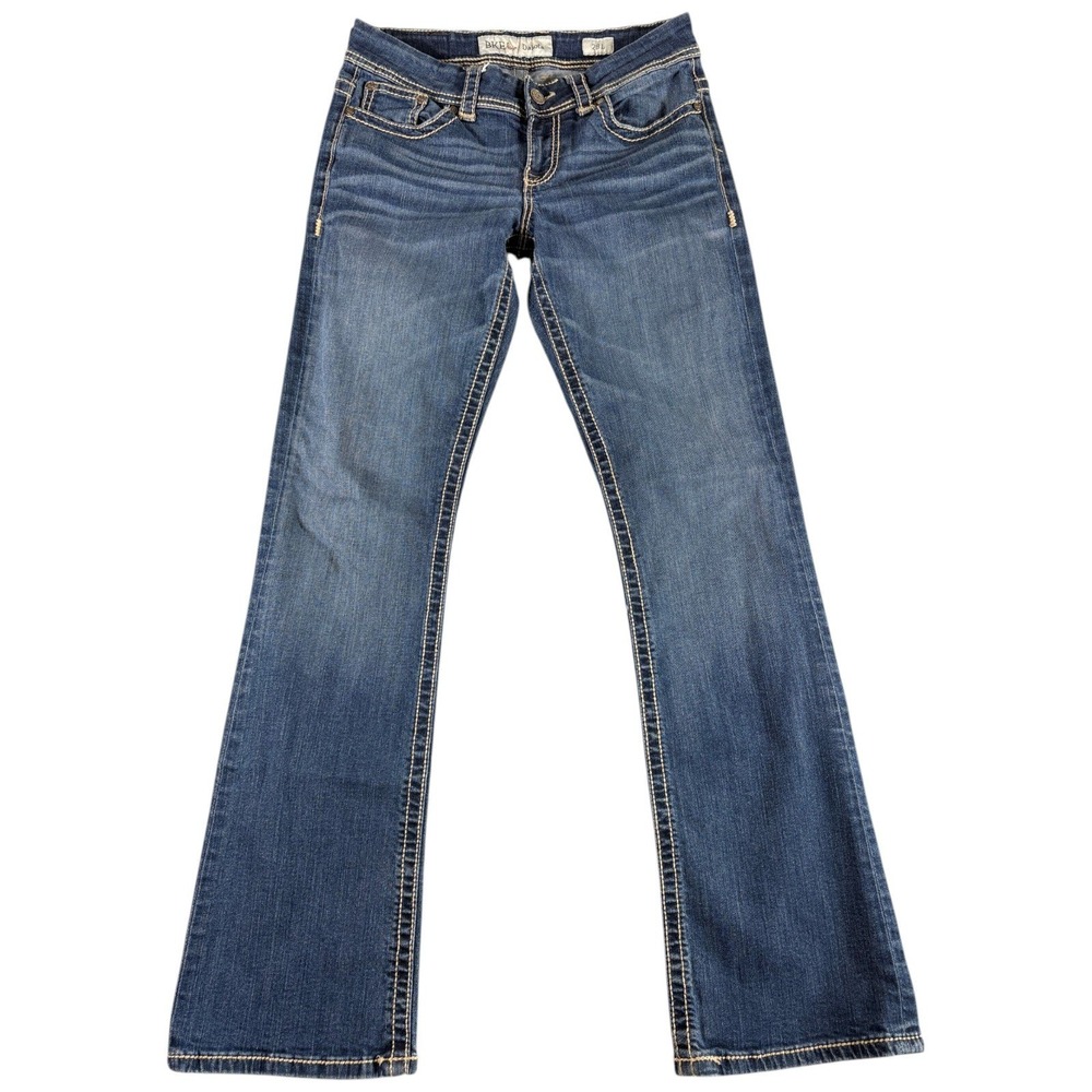 BKE Dakota Women's Jeans 28L Blue Mid Rise Bootcut Western Workwear Cowboy Denim